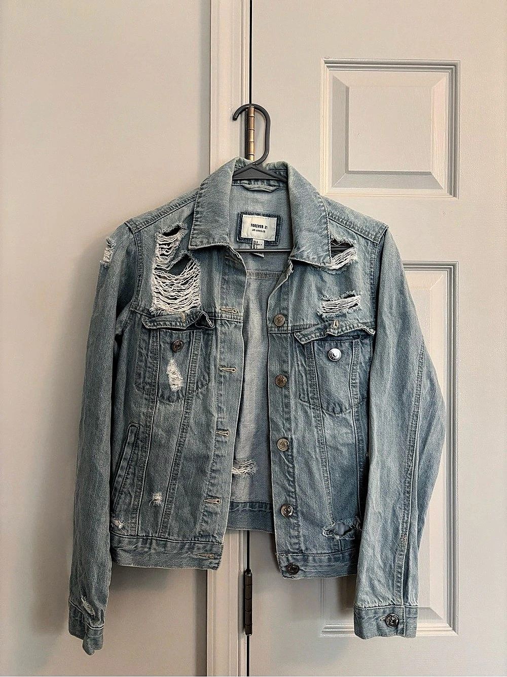 Forever 21 Distressed Denim Jacket
